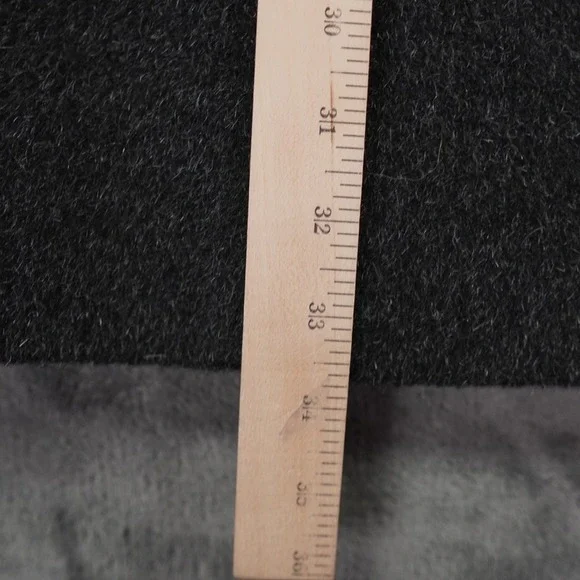 VTG Jones New York Heathered Melton Wool Coat Womens 44 Gray Minimalist Made USA - Picture 10 of 13